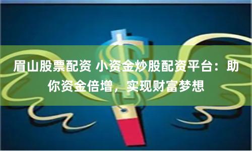 眉山股票配资 小资金炒股配资平台：助你资金倍增，实现财富梦想