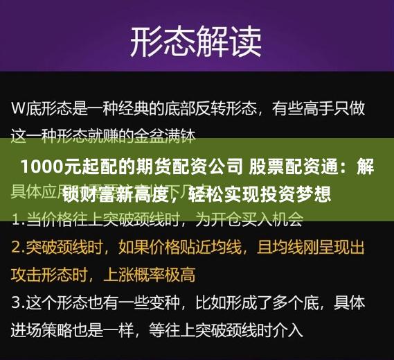 1000元起配的期货配资公司 股票配资通:解锁财富新高度,轻松实现投资梦想